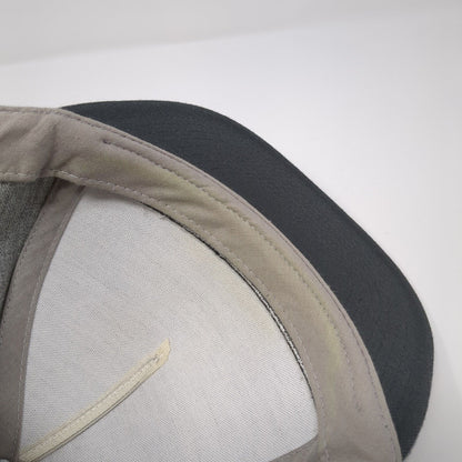 RVCA Snapback Hat Gray One Size Adjustable Mid Fit Lightweight 6 Panel