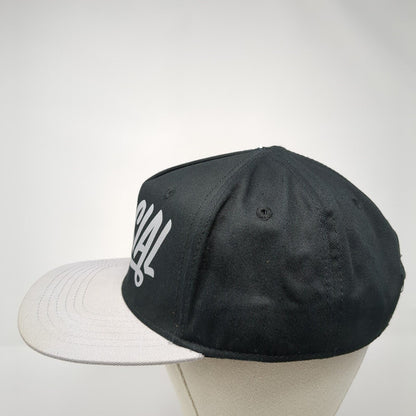 Official Snapback Hat Black One Size Adjustable Vented Holes 6 Panel