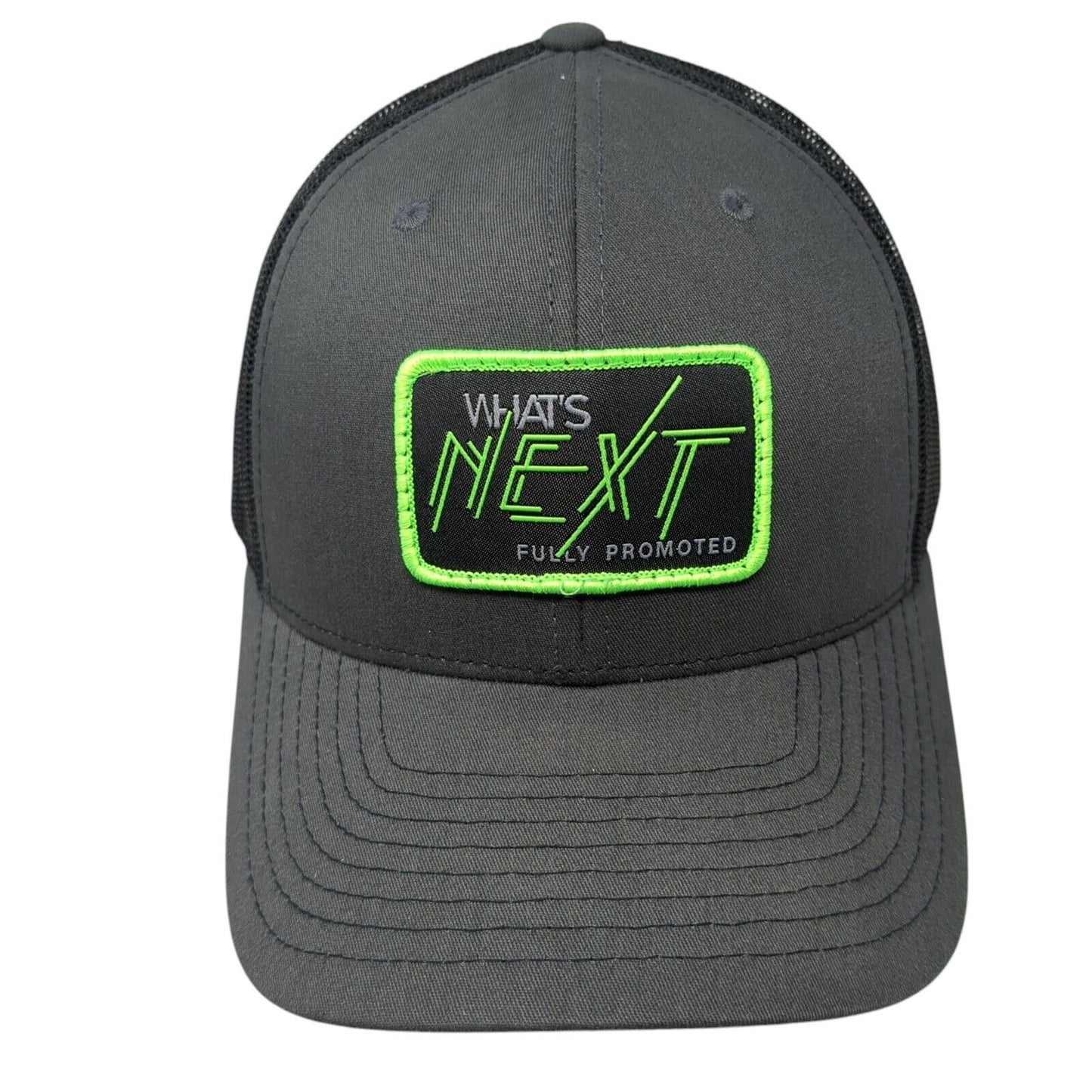 What's Next Fully Promoted Snapback Trucker Hat Gray One Size Mesh Back