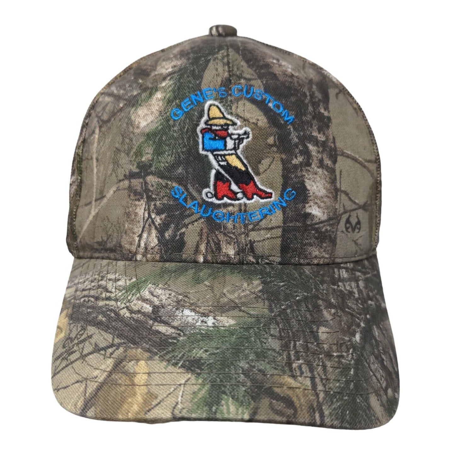 Gene's Custom Slaughtering Strapback Hat Camouflage One Size Port Authority