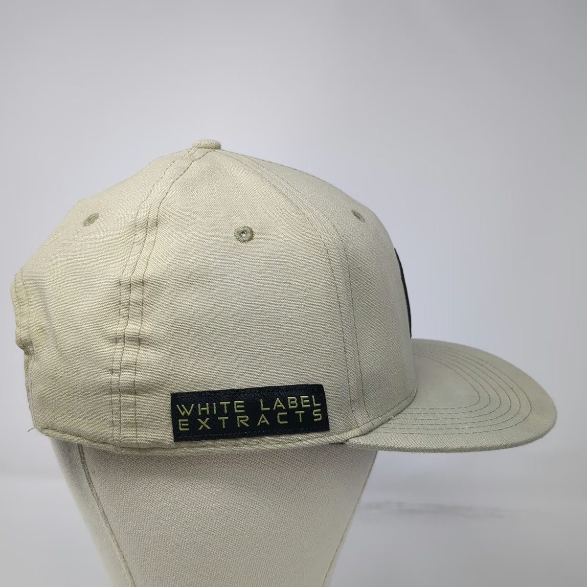 Grassroots California Snapback Beige OS White Label Extracts Logo Hat