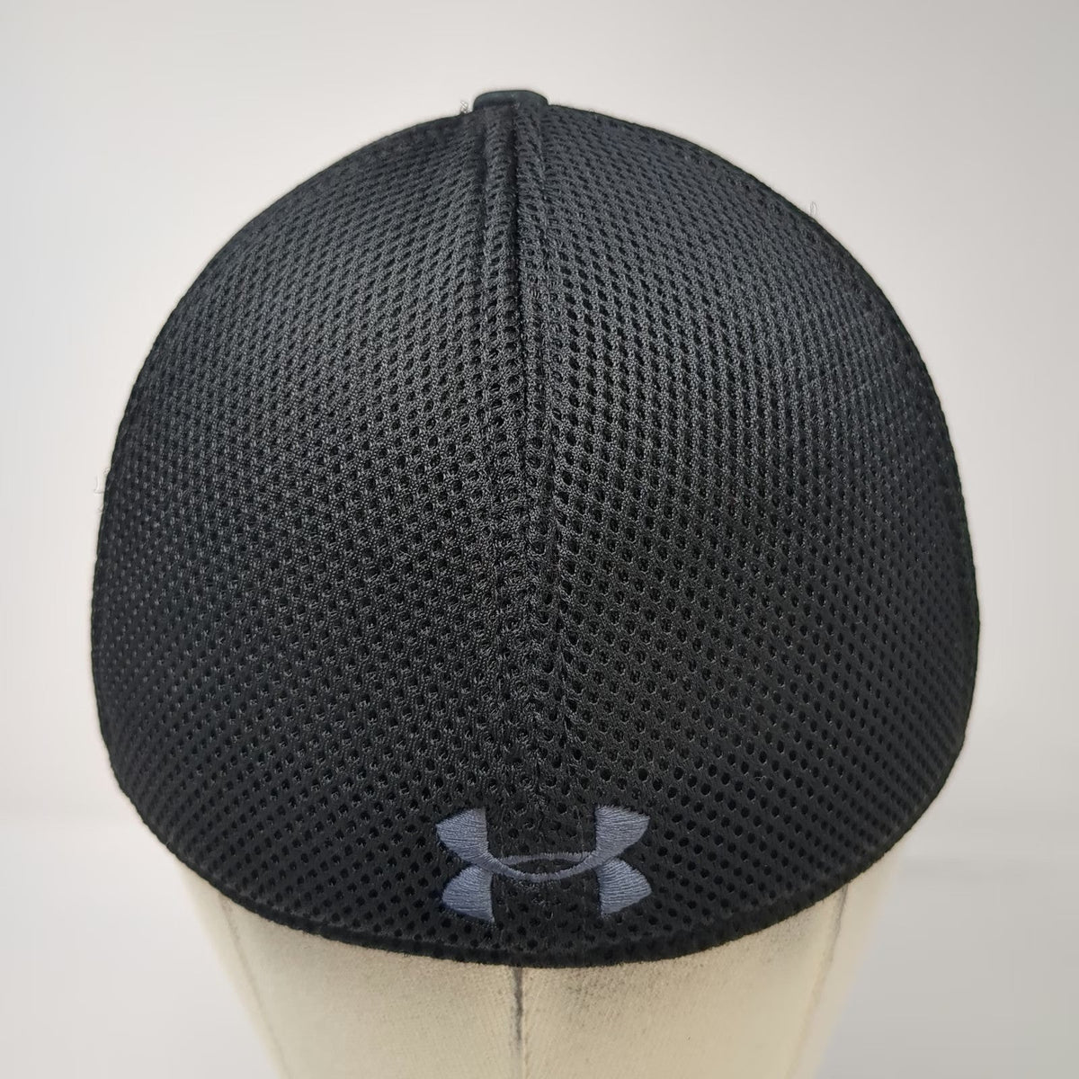 Under Armour Baseball Cap Black L Mesh Back Stretch Fit Embroidered Logo Hat