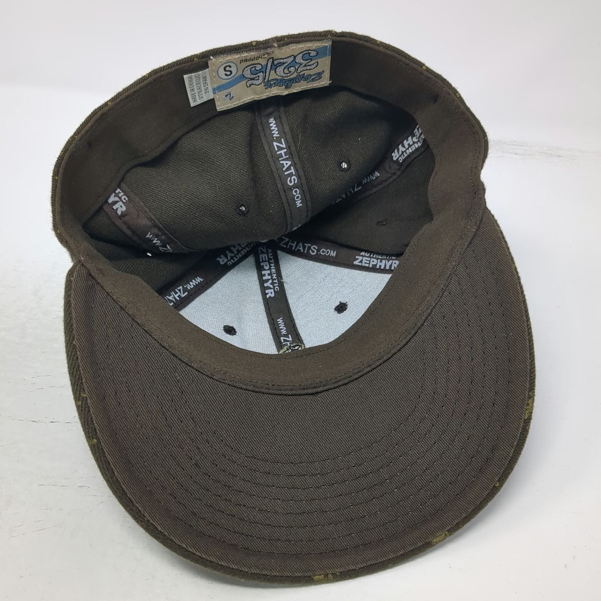 Zephyr Brown Baseball Cap S Fitted Bucking Bronco All Over Print Embroidered Hat