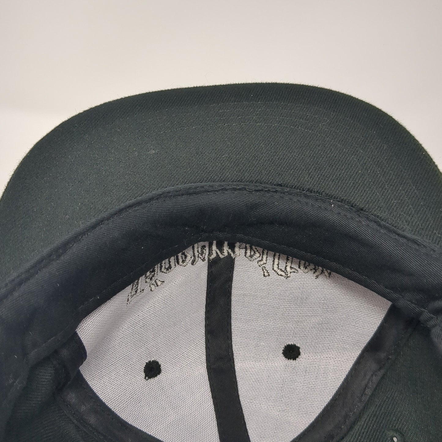 Jägermeister Fitted Hat Black Medium Embroidered Logo Solid 6 Panel