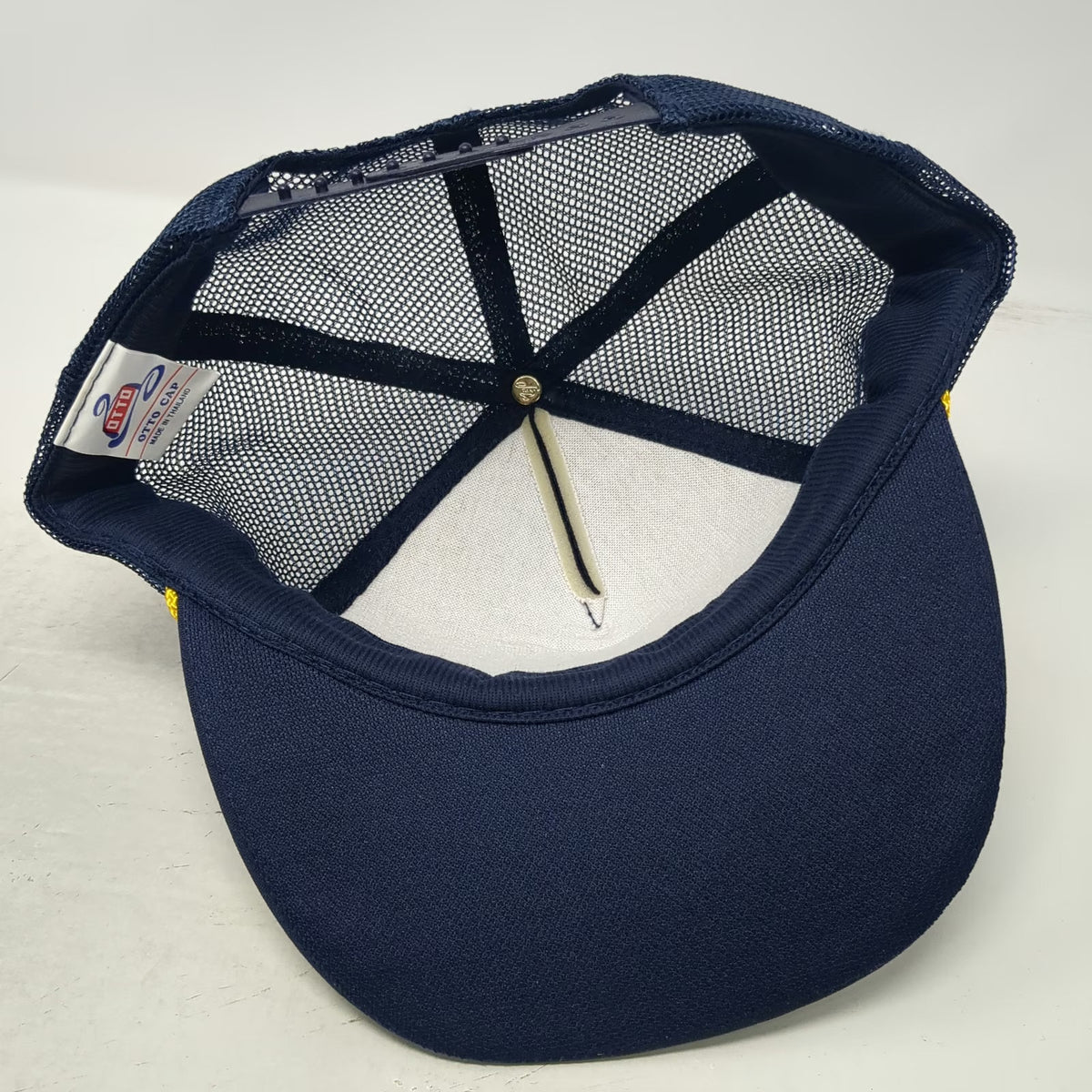 Otto Trucker Hat Blue OSFM Tuck Go For The Glory Fighter Jet Scrambled Eggs Mesh