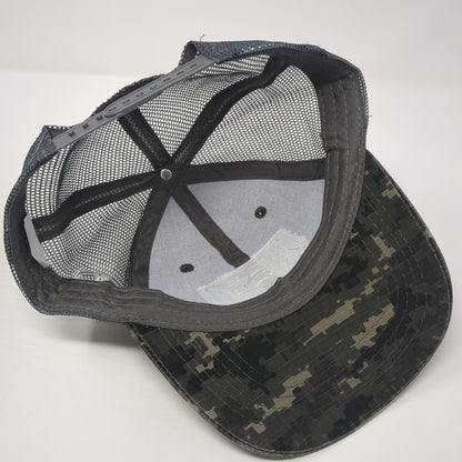 USA Flag KOA Snapback Trucker Hat Multicolor One Size Camo Mesh Back