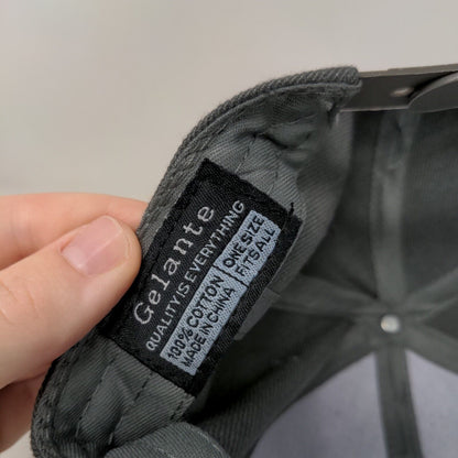 Gelante Snapback Hat Gray OSFA Adjustable Solid Vent Holes Blank