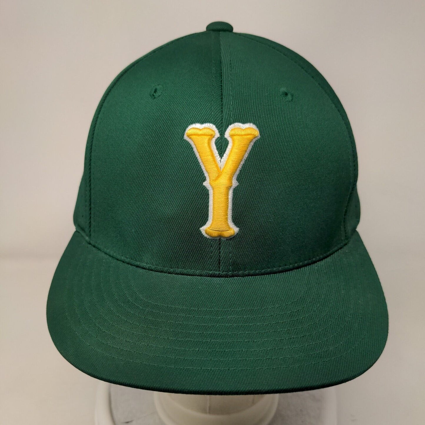Y Initial Fitted Hat Green L/XL Embroidered Flexfit Yupoong Cap America