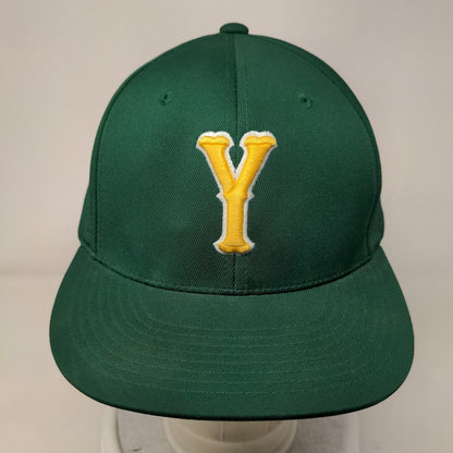 Y Initial Fitted Hat Green L/XL Embroidered Flexfit Yupoong Cap America