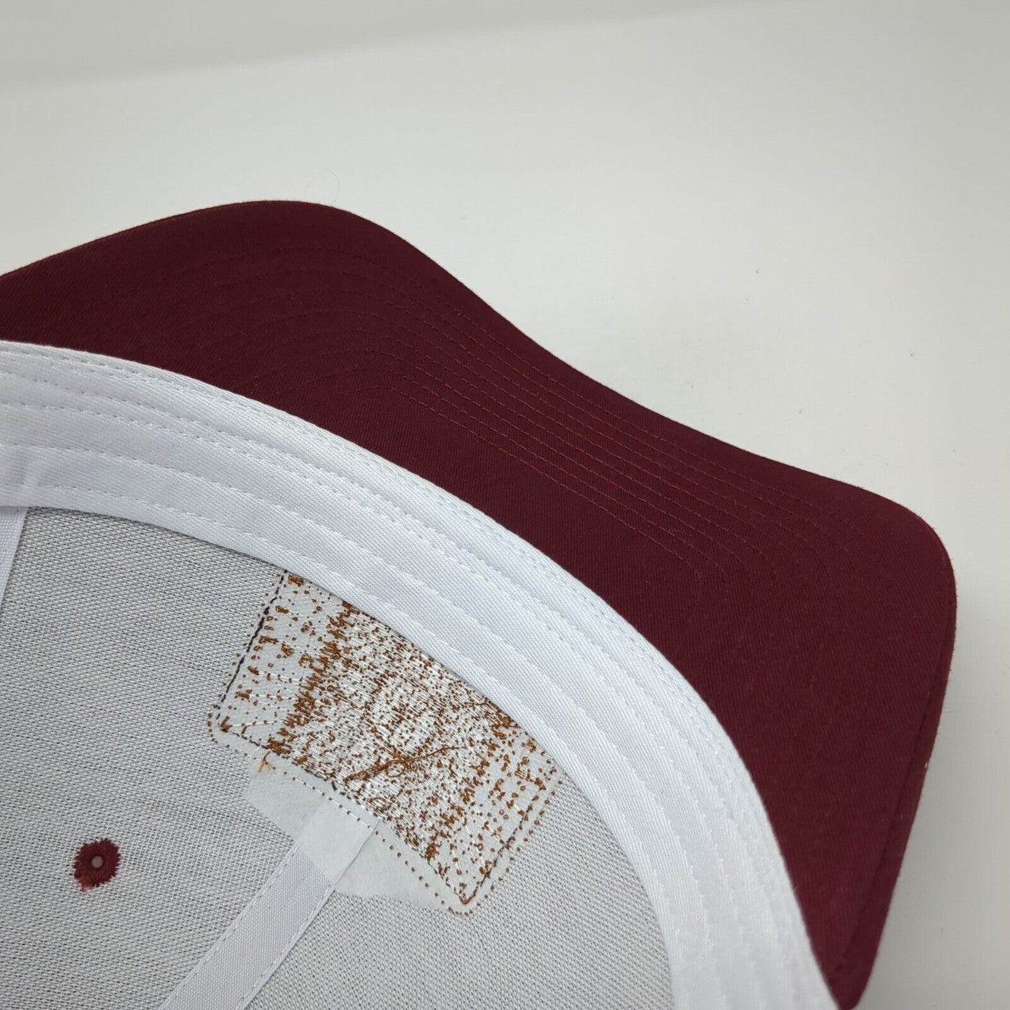 Stewart Patch Snapback Trucker Hat Red One Size Mesh Back Adjustable