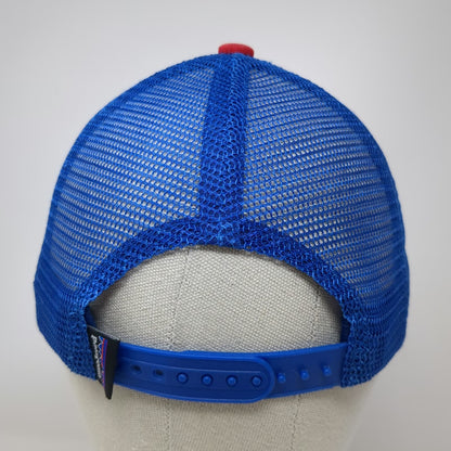 Patagonia Trucker Hat White Red Blue One Size Mesh Back Snapback Logo Cap