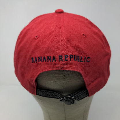 Banana Republic Men's Slideback Hat Red Size S/M Embroidered Elephant Logo