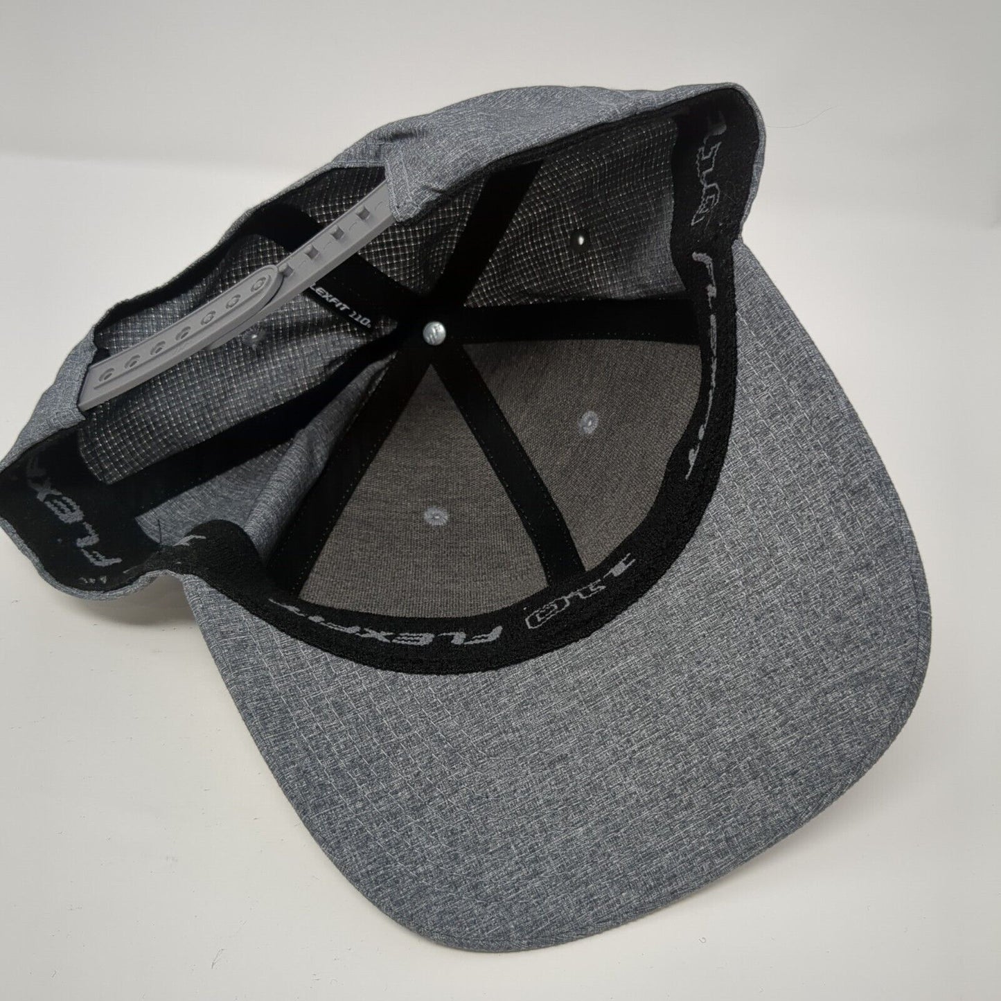 Yupoong Snapback Hat Gray One Size Adjustable 110 Flexfit Tech Blank Polyester