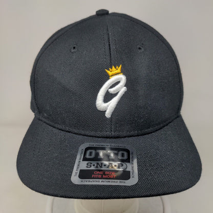 #Grustle Snapback Hat Black OSFM Embroidered Logo Adjustable Otto