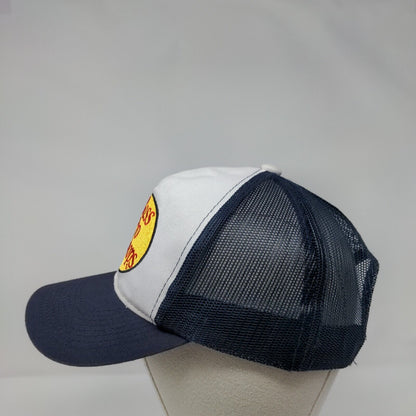 Bass Pro Shops Snapback Trucker Hat Blue OSFM Adjustable Mesh Back Gone Fishing