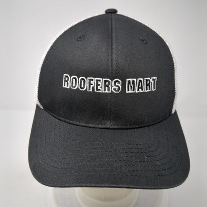 Roofers Mart Fitted Mesh Back Trucker Hat Black One Size Colorblock