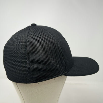 Oakley Baseball Cap Black M Mesh Back A-Flex Stretch Fit Embroidered Logo Hat