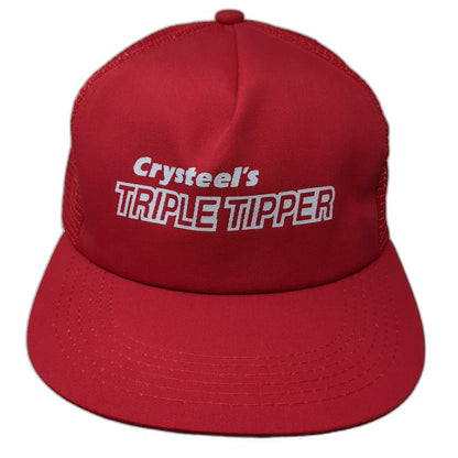 K-Products Trucker Hat Red OSFM Mesh Crysteel Triple Tipper Dump Body USA Hat