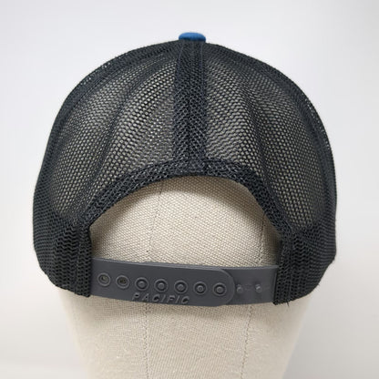 Pacific Headwear Trucker Hat Gray Blue One Size Employee Owner Mountain Mesh