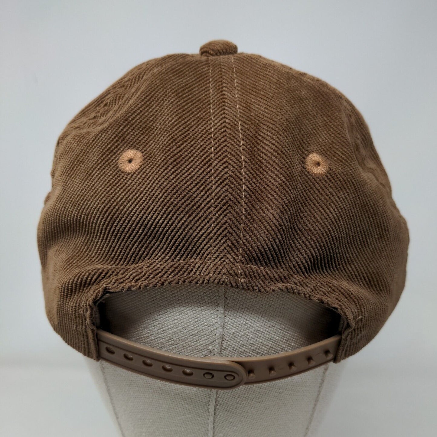 Lucky Snapback Hat Brown OS Adjustable Embroidered Vented Holes Lucky Brand