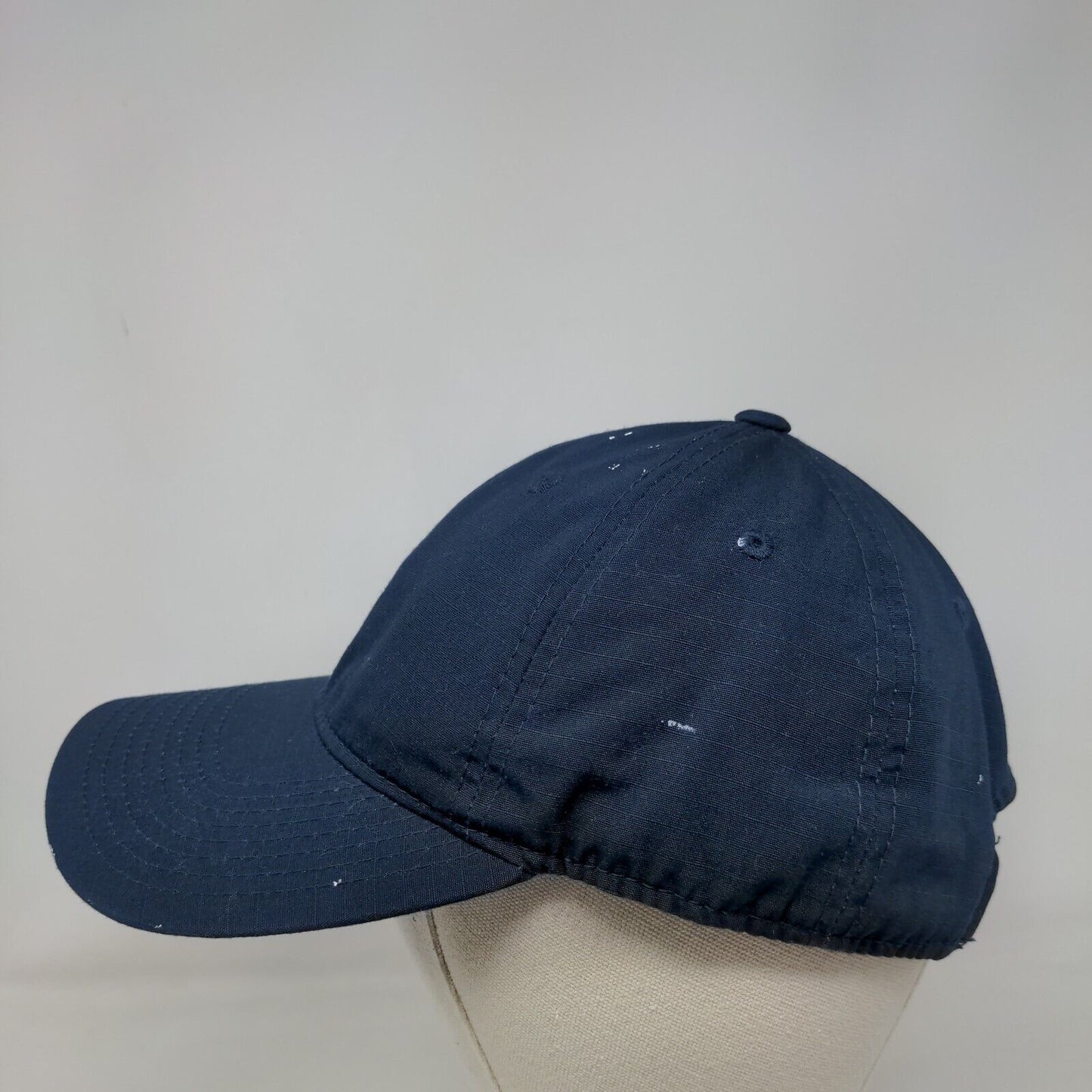 Unbranded Slideback Hat Blue OSFM Adjustable Vented Holes 6 Panel Blank