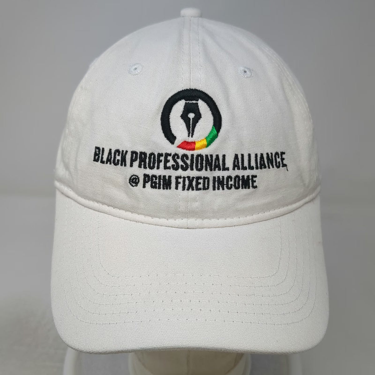 Port Company Baseball Cap White One Size Strapback PGIM Fixed Income Cotton Hat