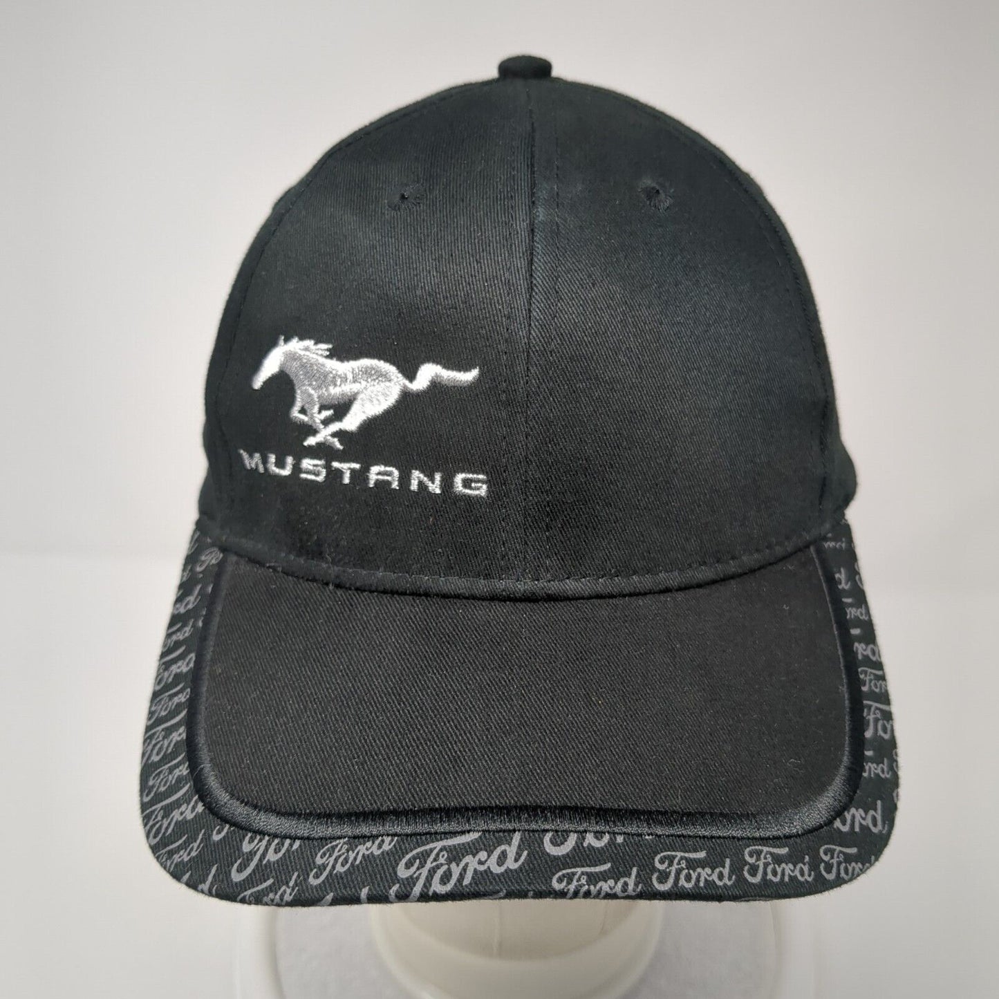 Mustang Ford Slideback Hat Black One Size Adjustable Embroidered 6 Panel