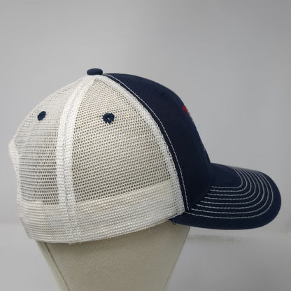 Ouray Trucker Hat Blue One Size Fish Frontier Anglers Montana Snapback Mesh