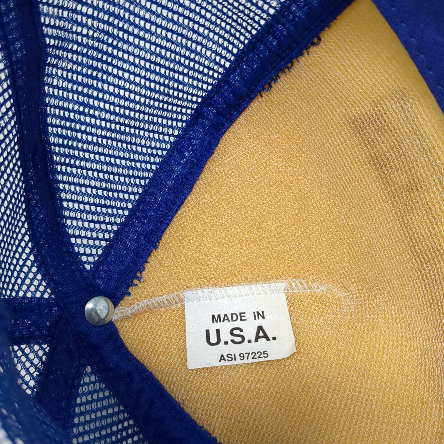 Reichhold Snapback Mesh Back Trucker Hat Blue One Size Colorblock