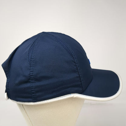 Nike Blue One Size Baseball Cap Hat Piped Brim 3D Logo Navy Strapback