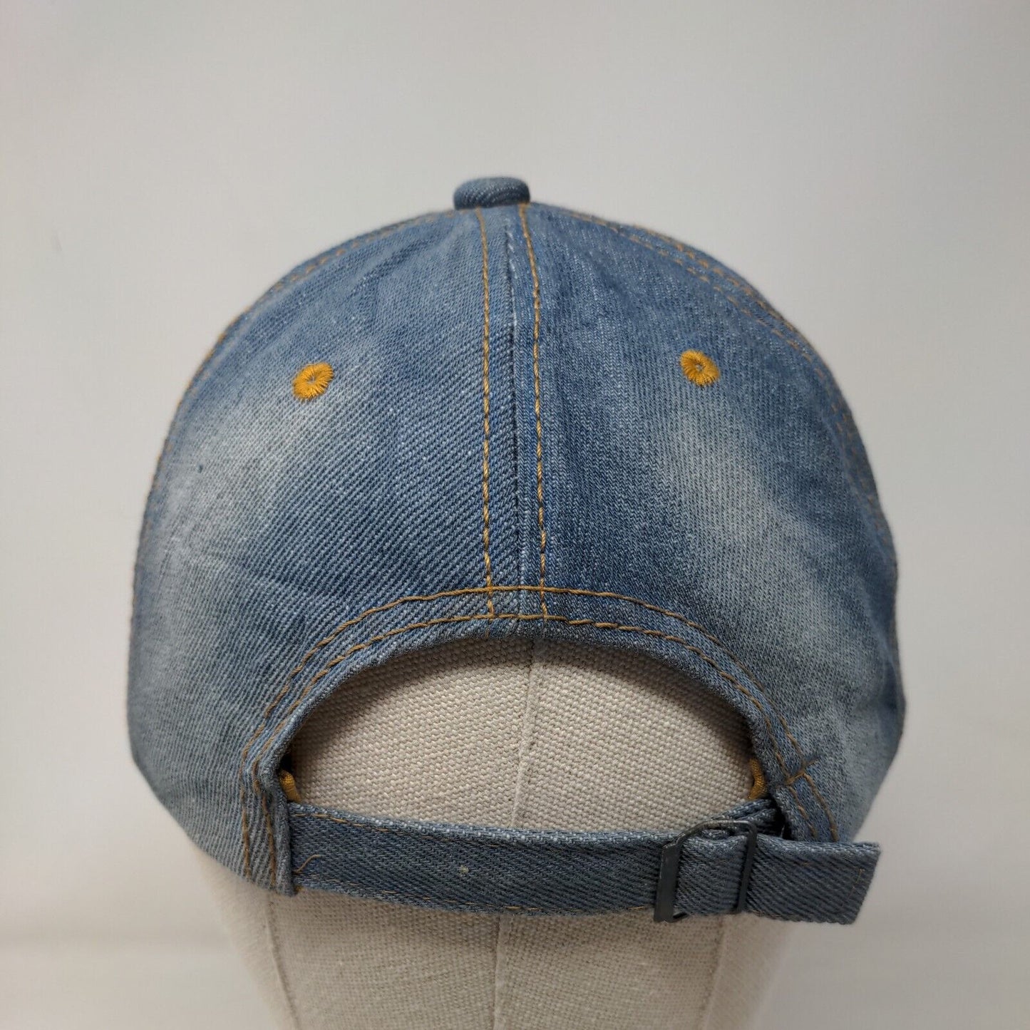 Unbranded Denim Slideback Hat Blue OSFM Studded Rhinestone Bling