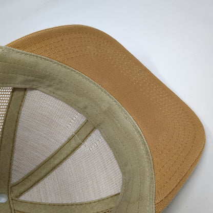 Carhartt Snapback Hat Brown Mesh Back Patch Made in USA Trucker Cap Vintage