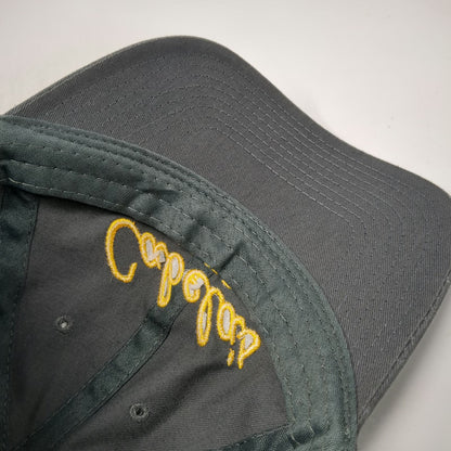 Cabela's Club Baseball Cap Gray One Size Adjustable Yellow Script Logo Hat