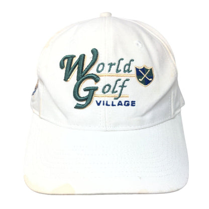 World Golf Village PGA Gerry Kent Slideback Hat Cream One Size Adjustable Ahead