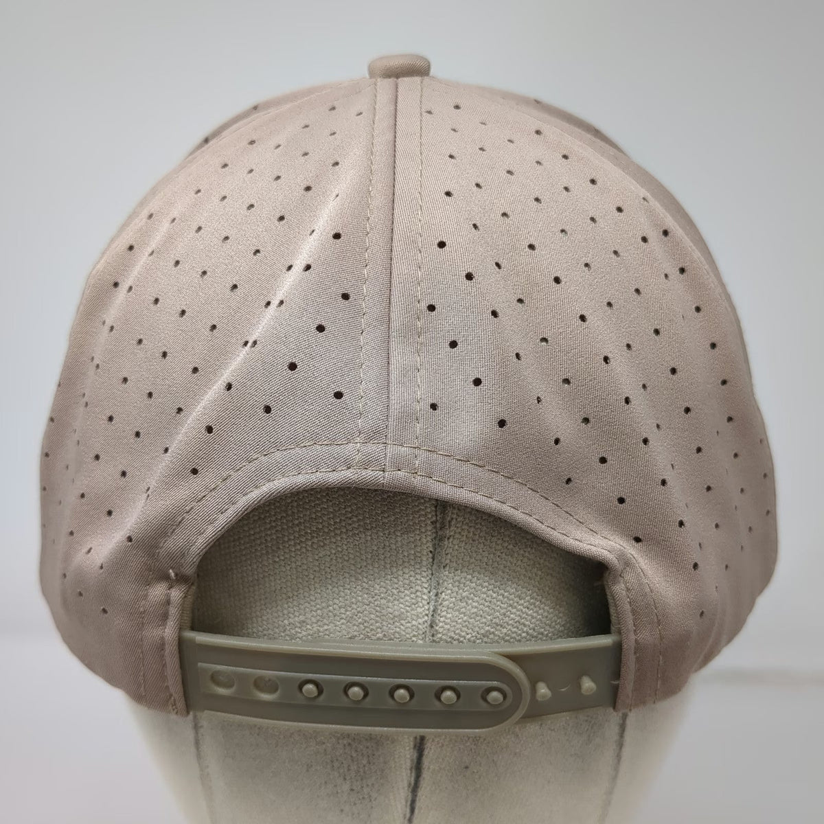 Waggle Trucker Hat Beige One Size Highland Cow Bull Perforated Golf Snapback