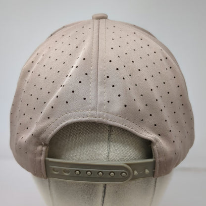 Waggle Trucker Hat Beige One Size Highland Cow Bull Perforated Golf Snapback