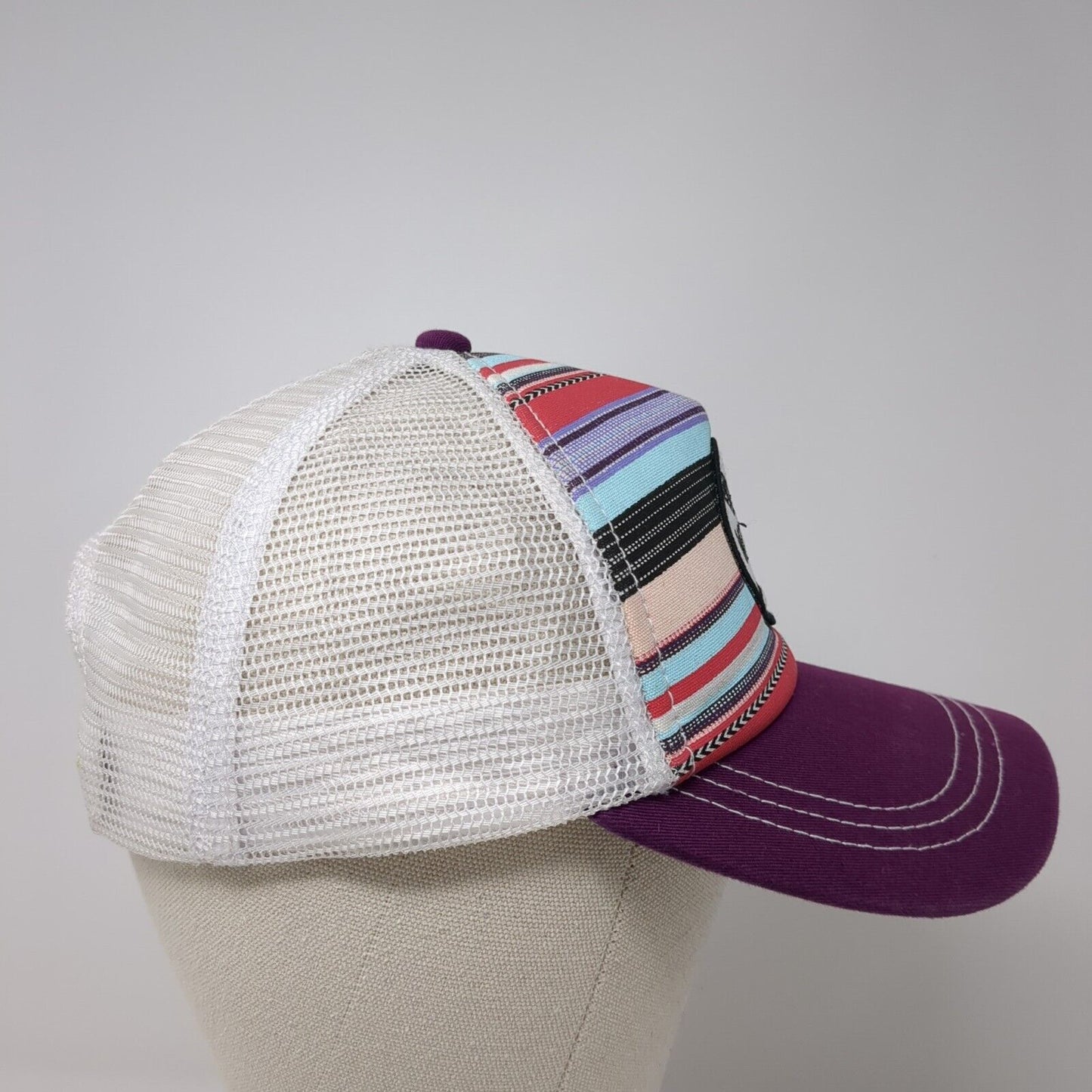 Wild Snapback Mesh Back Trucker Hat Multi One Size Striped Empyre