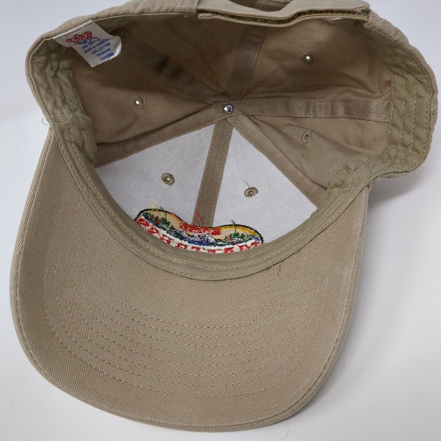 Boise Mattress Strapback Hat Tan One Size Adjustable Embroidered KC
