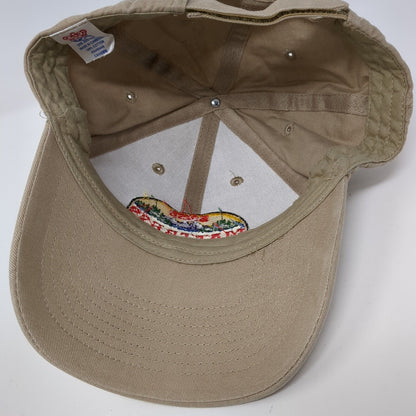 Boise Mattress Strapback Hat Tan One Size Adjustable Embroidered KC