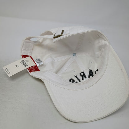American Needle Baseball Cap White One Size Paris Embroidered Cotton Buckle Hat