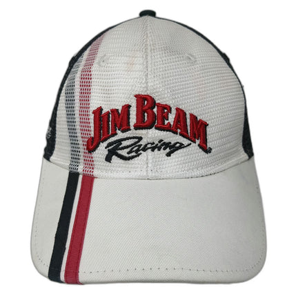 Stylemaster Jim Beam Racing White One Size Baseball Cap Hat Robby Gordon Mesh