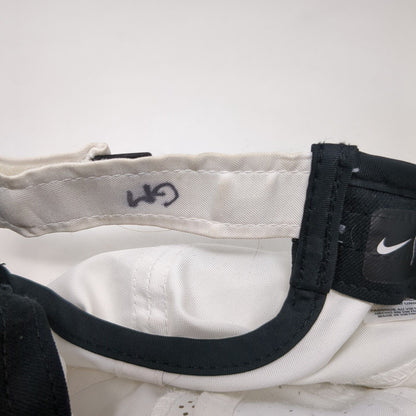 Nike Dri-Fit Strapback Hat White One Size Featherlight Black Trim