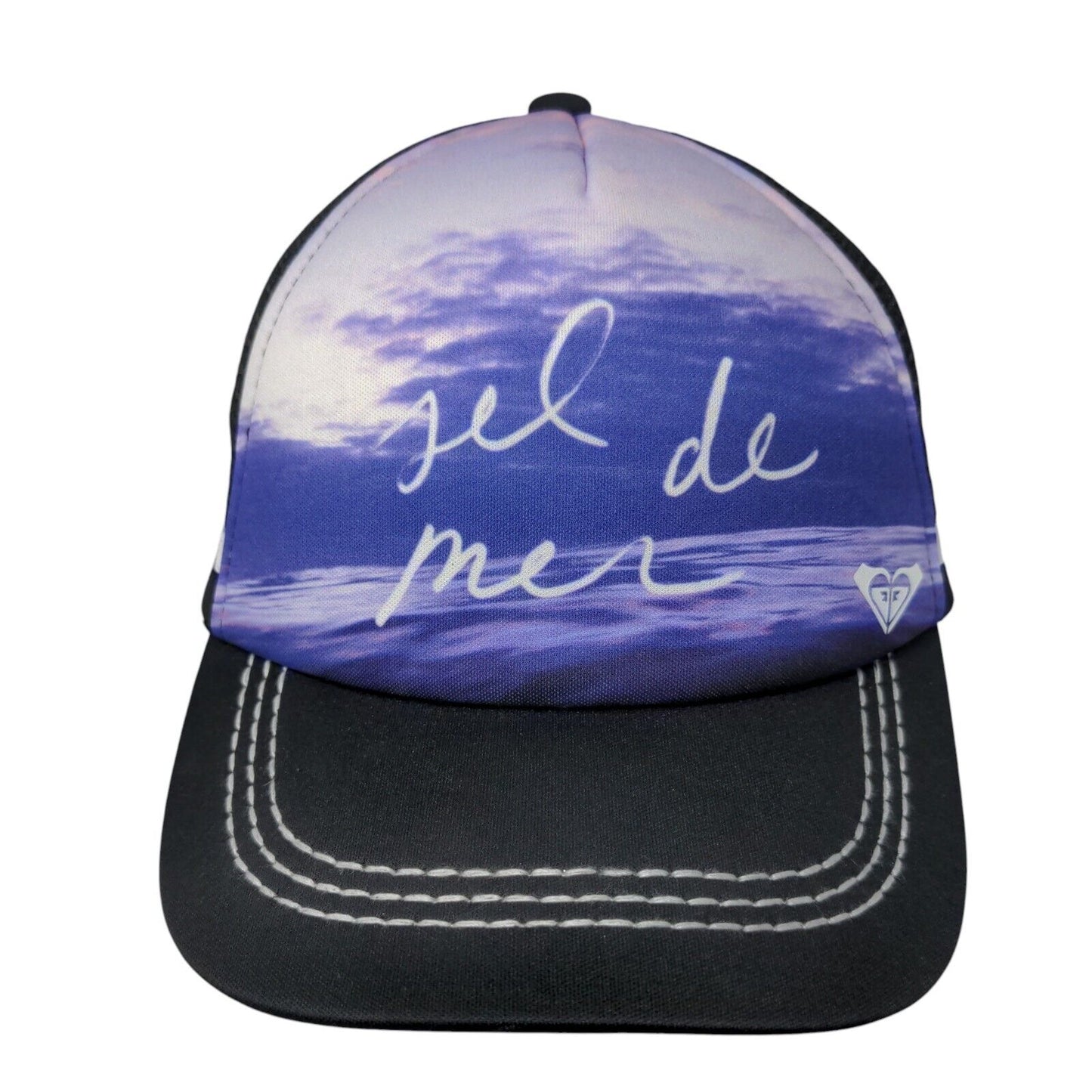 Sel De Mer Snapback Trucker Hat Multicolor One Size Adjustable Mesh back ROXY