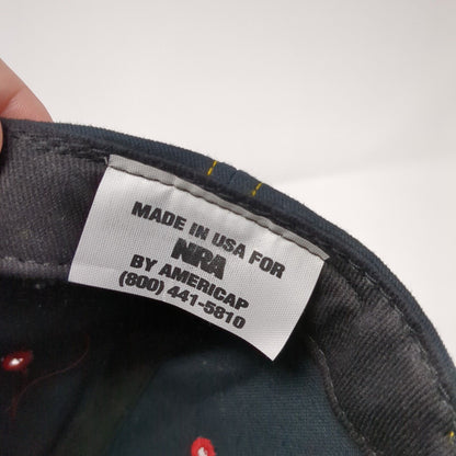 Friends of NRA Strapback Hat Blue One Size Adjustable Embroidered Pin