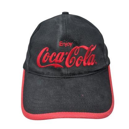 Enjoy Coca-Cola Slideback Hat Black One Size Adjustable Embroidered 6 Panel
