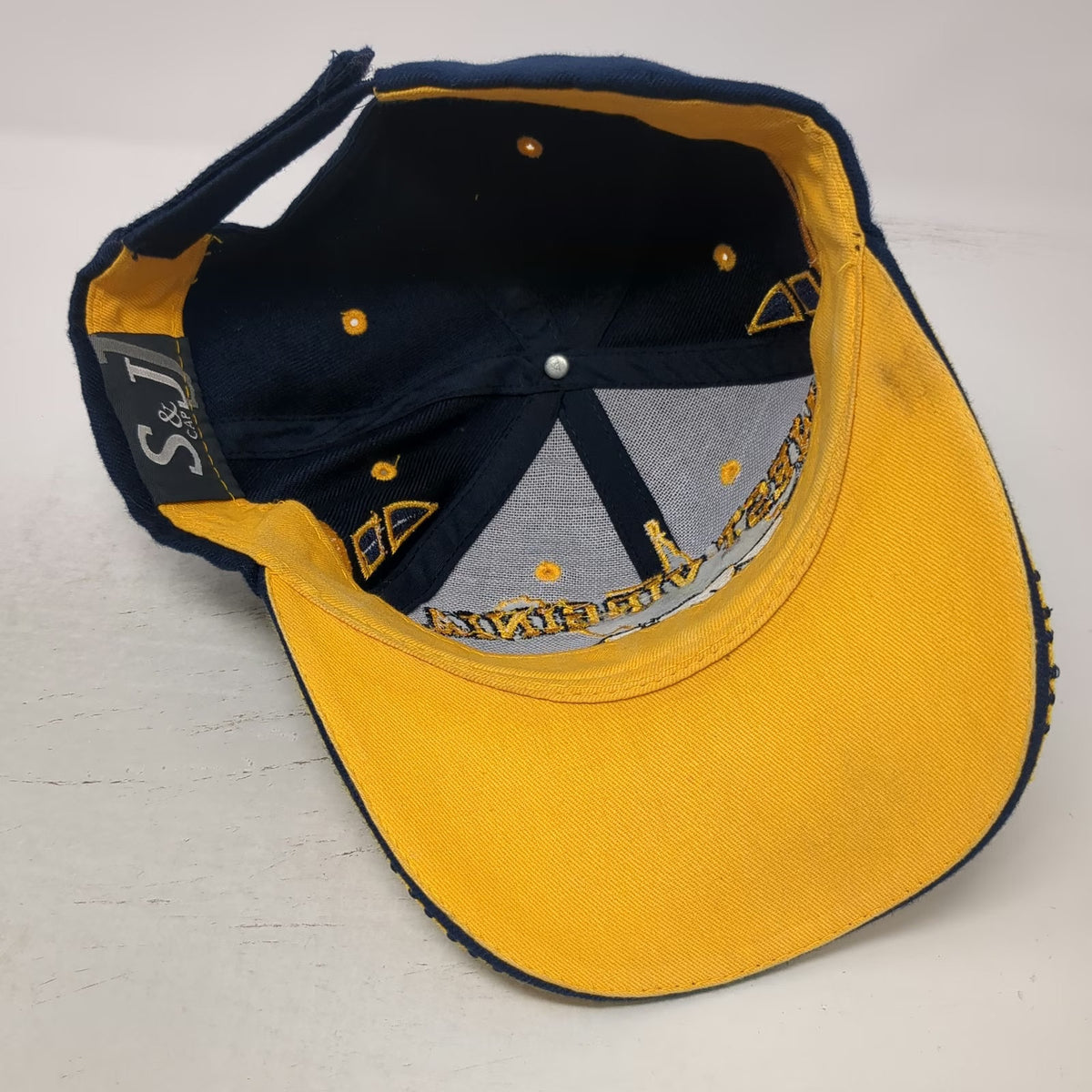 S&J Cap West Virginia Coal Miner Baseball Cap Blue Yellow One Size Hat Graphic