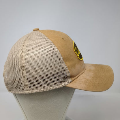 Cabela's Trucker Hat Brown One Size Snapback Mesh Back Embroidered Patch hat