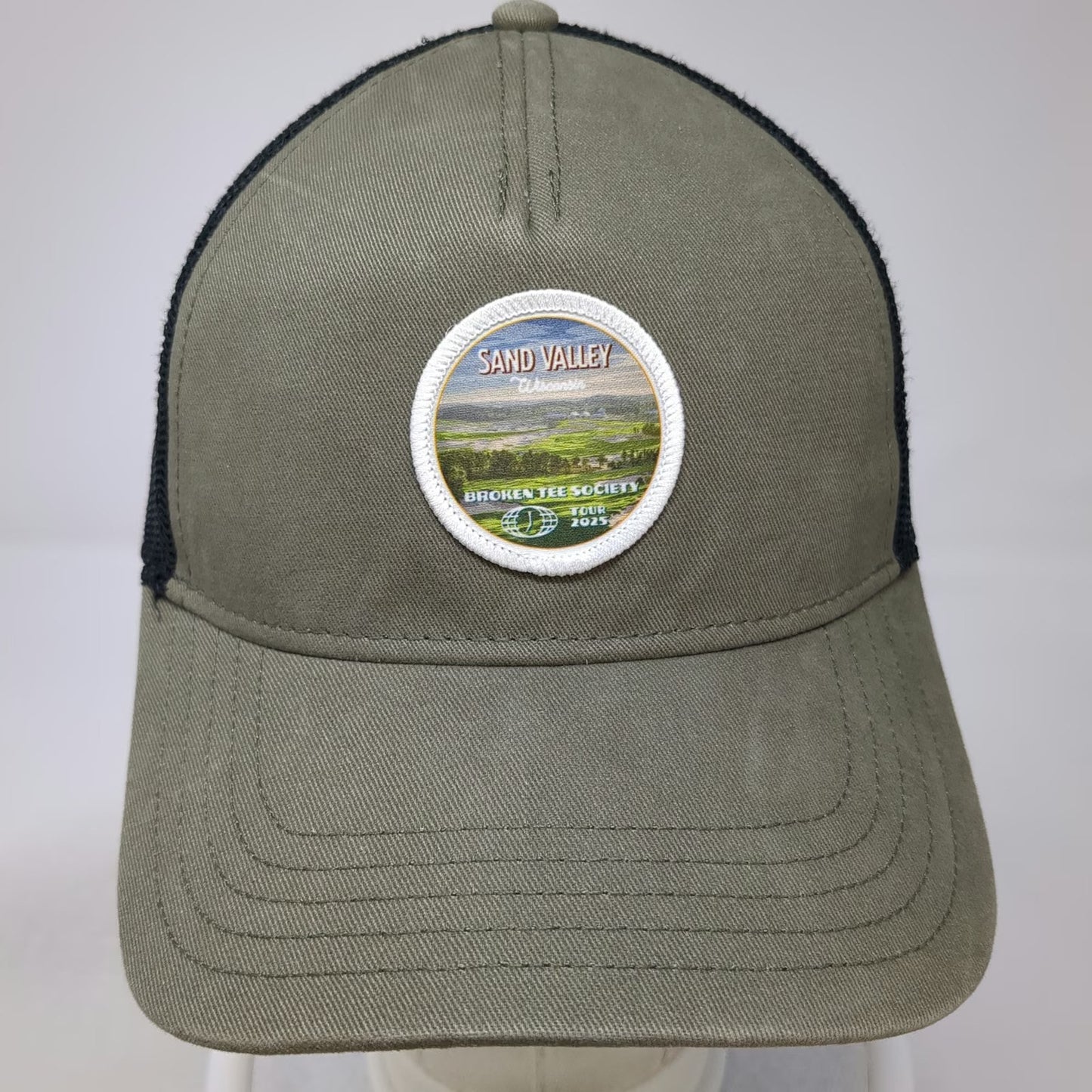 American Needle Trucker Hat Green One Size Sand Valley Broken Tee Society Tour