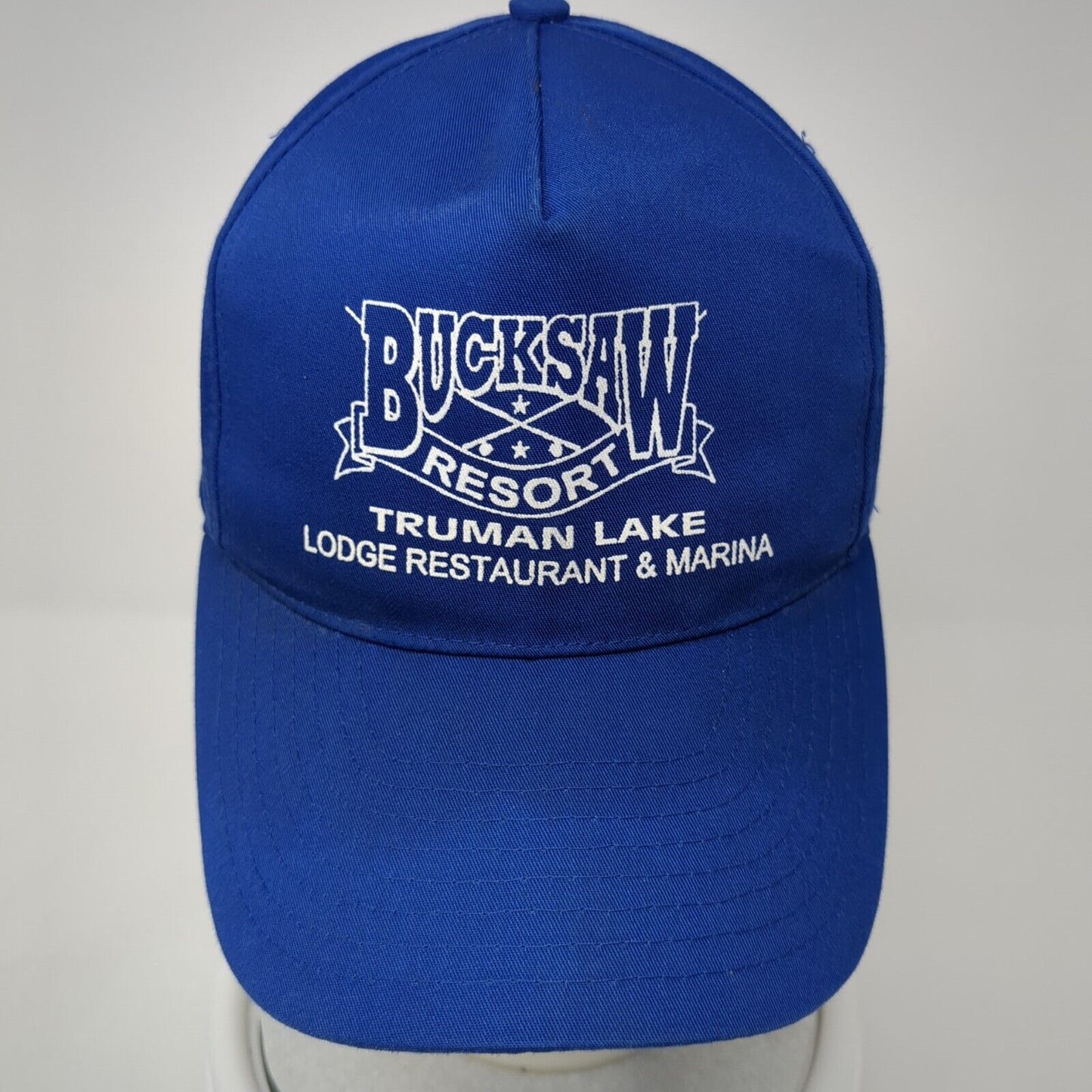Bucksaw Resort Truman Lake Snapback Hat Blue One Size Adjustable 6 Panel Nissin