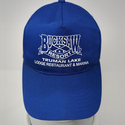 Bucksaw Resort Truman Lake Snapback Hat Blue One Size Adjustable 6 Panel Nissin